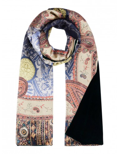 THE SILK AND VELVET SCARF | Kashmir basket pas cher