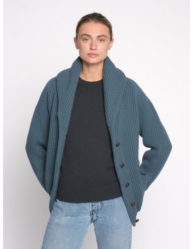 THE KENNEDY CARDIGAN | Aqua Grey français