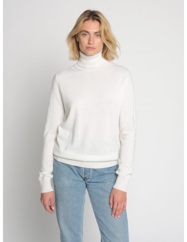 THE CASHMERE ROLLNECK | Ice White pas chere