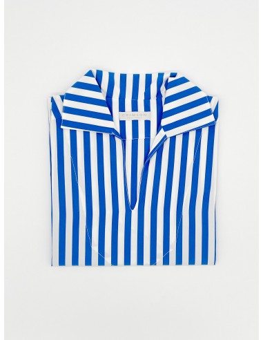 THE COTTON CAPRI SHIRT | BLUE STRIPES en ligne des produits 