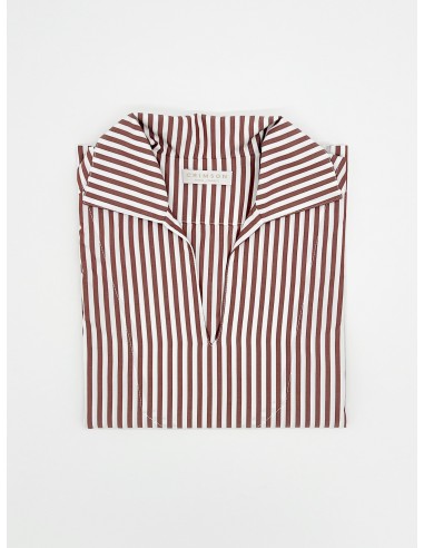 THE COTTON CAPRI SHIRT | BROWN STRIPES acheter en ligne