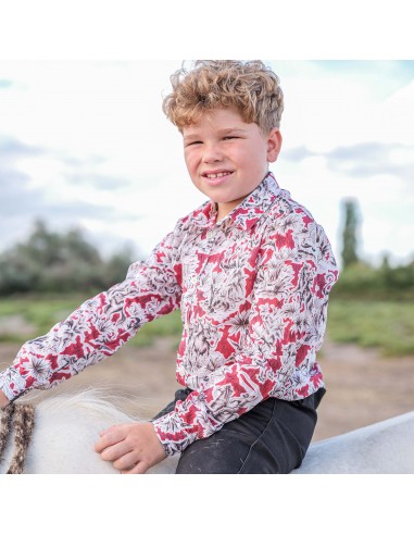 CHEMISE PEQUELET LA GAZE Rouge des créatures d'habitude