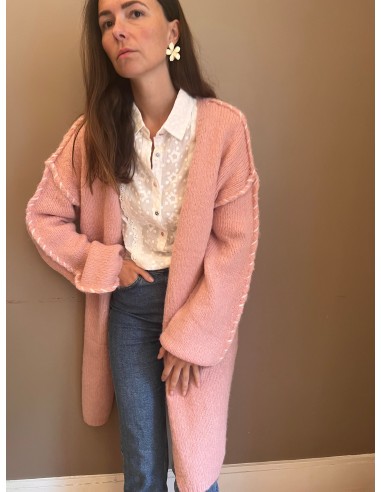 Gilet Lolie rose de pas cher