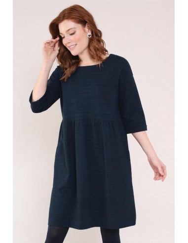 Robe navy chevrons en coton bio Nomads Clothing basket pas cher