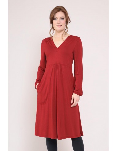 Robe rouge en jersey d'Ecovero pas cher 