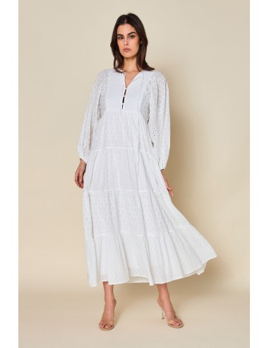 Robe longue en broderie anglaise Les magasins à Paris