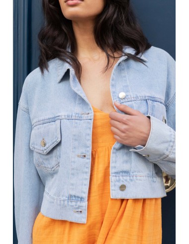 Veste courte en denim la livraison gratuite