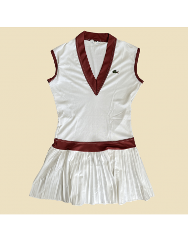 Robe tennis Lacoste terracotta blanche vintage Les êtres humains sont 