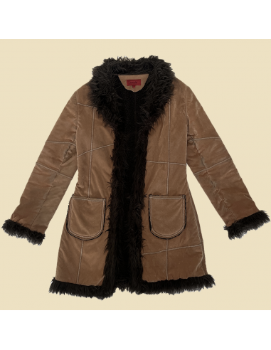 Manteau afghan beige et marron vintage y2k JUSQU'A -70%! 